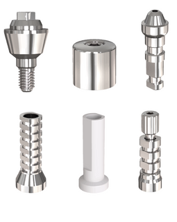 Set de Multi Unit recto de Titanio para Implante Dental Hexágono Interno